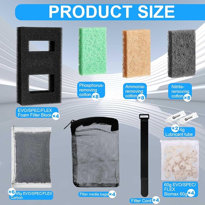 4 Set/48 Pcs Aquarium Filter Compatible - Image 2