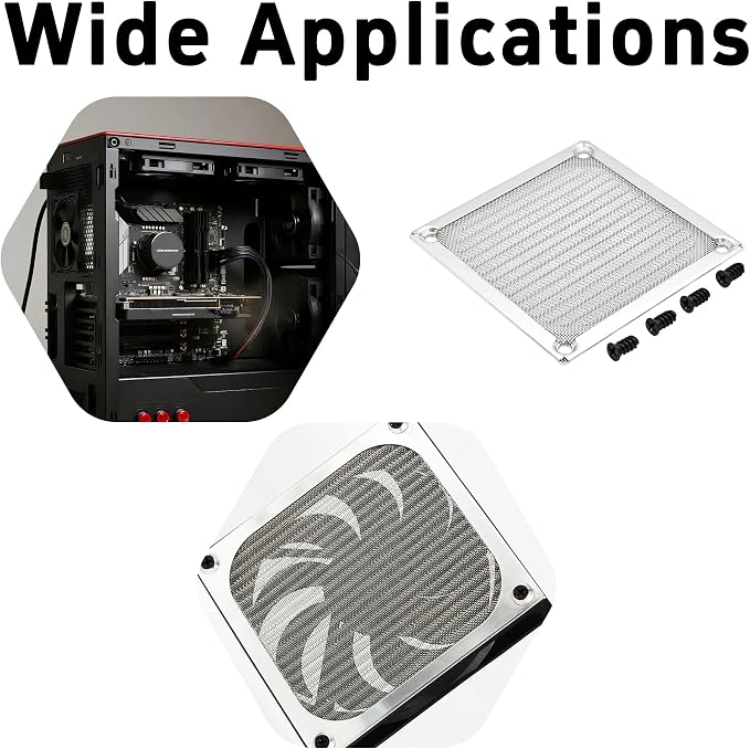 pson 2Pcs 80mm Computer Fan Dust Filter Grill - Image 6