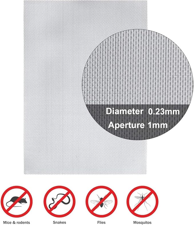 Stainless Steel Woven Wire Mesh, 304 Steel Wire Cloth, Insect Screen, Air Vent - Image 4