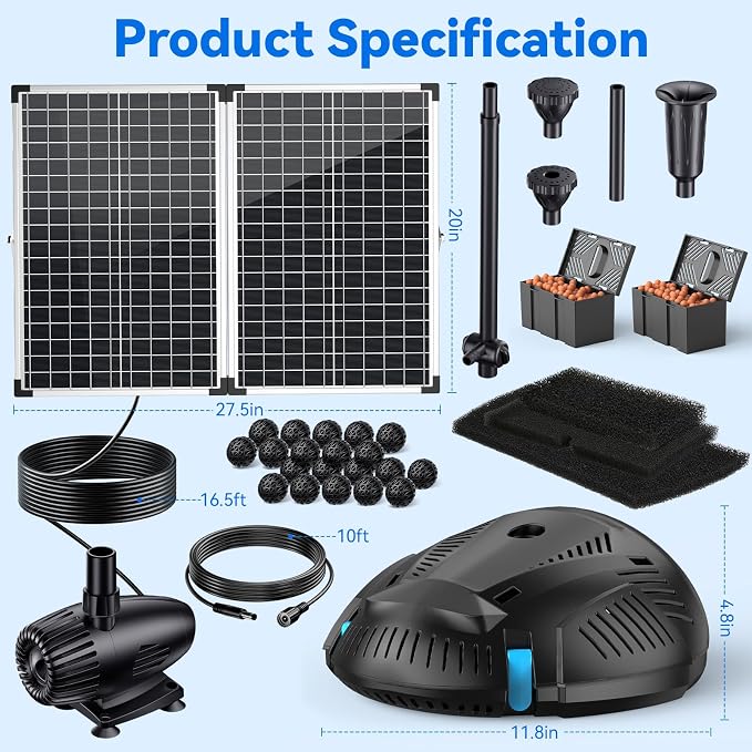 POPOSOAP 70W Solar Pond Filter - Image 6