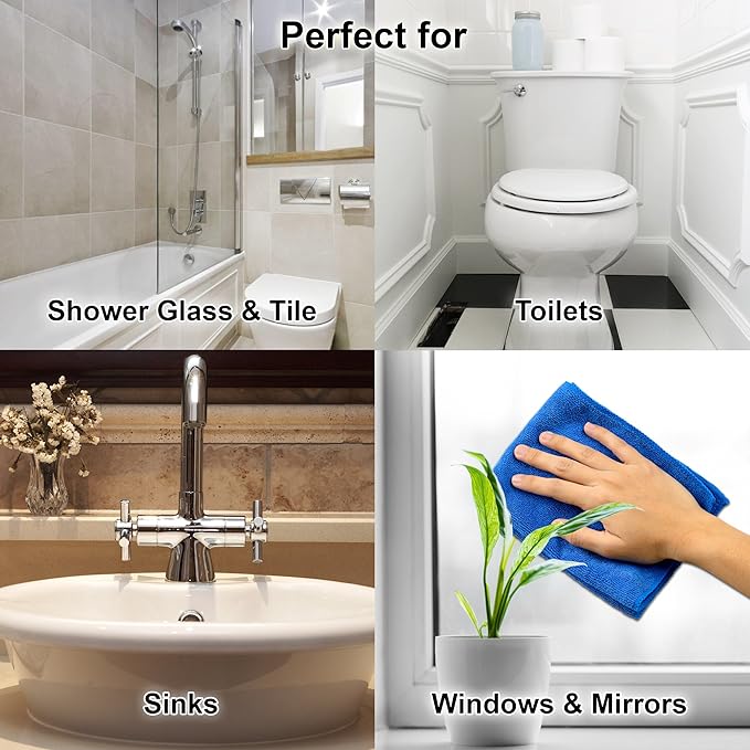 Invisible Shield Glass Shower Coating Spray for Showers, Mirrors, Windows, Wall Tile Against Soap Scum, Hard Water Minerals and Grime with Long Lasting Protection (2 Pack) 16 oz