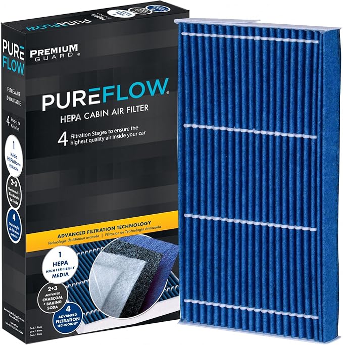 PUREFLOW PC4012HX HEPA Cabin Air Filter | Fits 2013-2019 Nissan Sentra 1.8L; by PremiumGuard