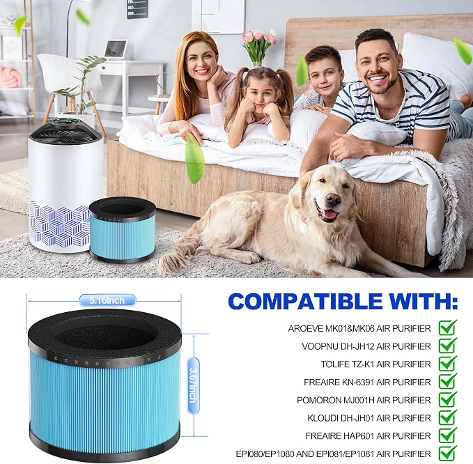 MK06 & MK01 True HEPA Replacement Filter Compatible - Image 2