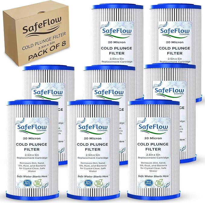5" x 2.5" Cold Plunge Filter 20 Micron – Fits The Pod Ice Cold Plunge Water by Unknown