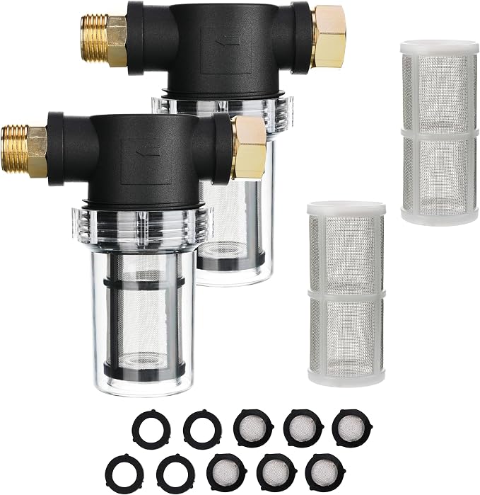 M MINGLE Garden Hose Filter for Pressure Washer Inlet, Inline Sediment Water by MMINGLE