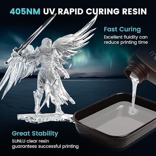 SUNLU High Clear 3D Printer Resin, High Transparency 3D Printing Resin - Image 6
