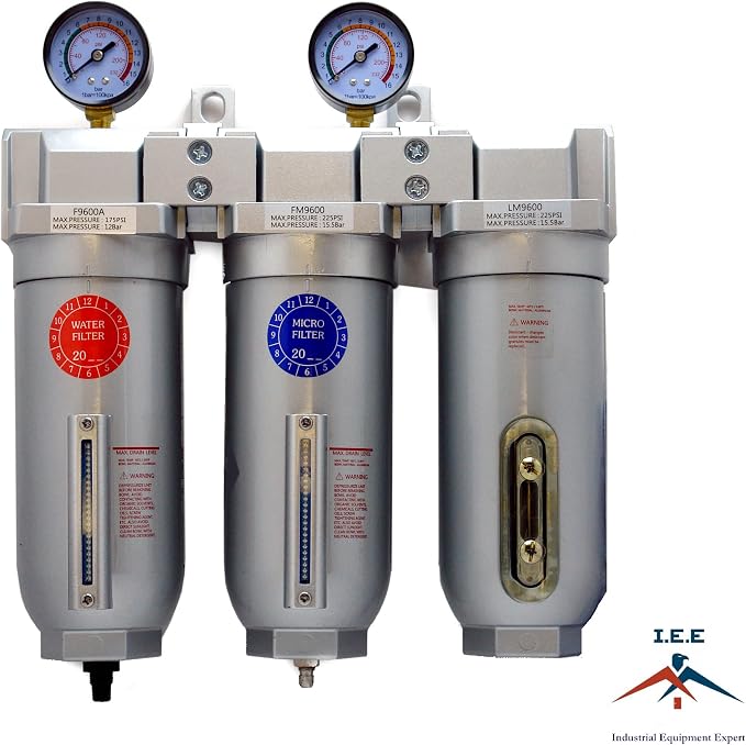 3/4" Inline Compressed Air Regulator Filter Desiccant Dryer Moisture Separator - Image 2