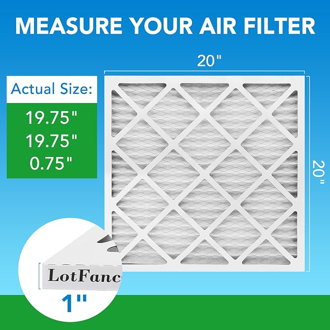 LotFancy 20x20x1 Air Filter MERV 13 4-Pack, Electrostatic Pleated HVAC Furnace - Image 2