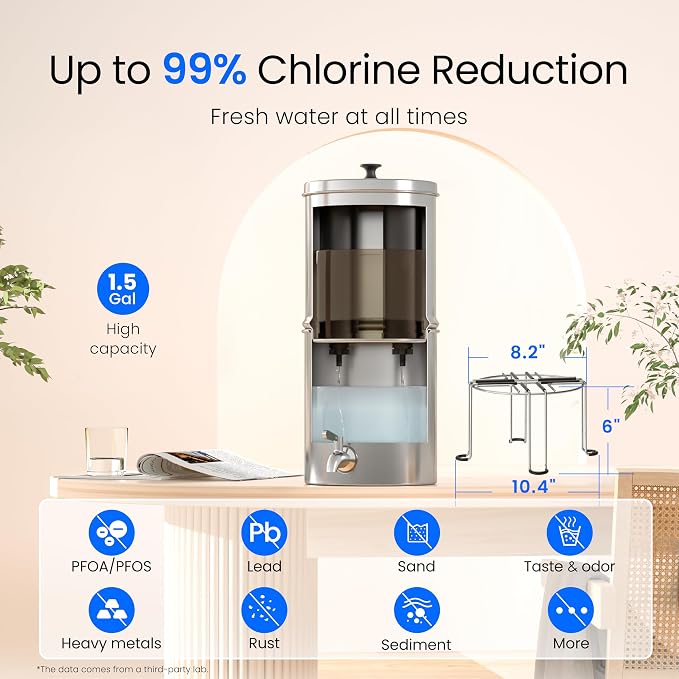 Waterdrop Gravity-fed Water Filtration System, NSF/ANSI 42&372 Certified Black - Image 5