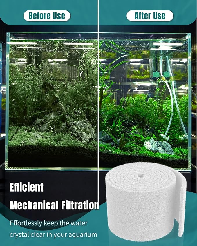 Pawfly 79 x 12 Inch White Cuttable Aquarium Filter Pad, 2 Inch Thick High - Image 4