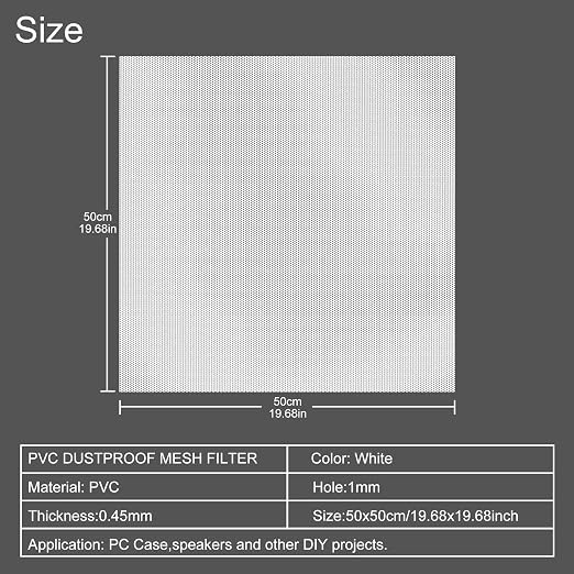 Fan Dust Mesh Filter Magnetic Frame PVC Computer PC Case Fan Dust Proof Filter - Image 6