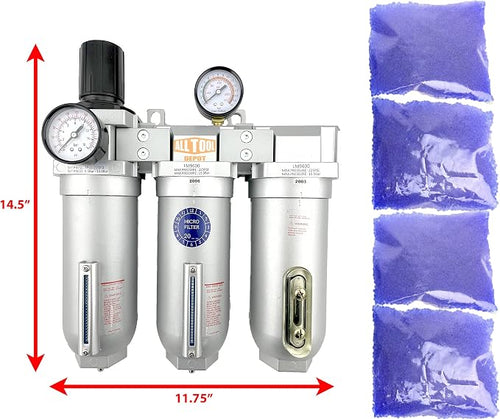 1" NPT SUPER DUTY Industrial Grade Filter Regulator Coalescing Desiccant Dryer - Image 2