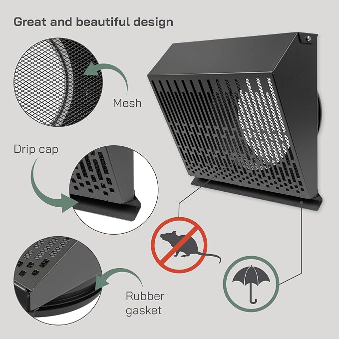 Vent Systems 8" Inch Exhaust Vent Cover - Image 3