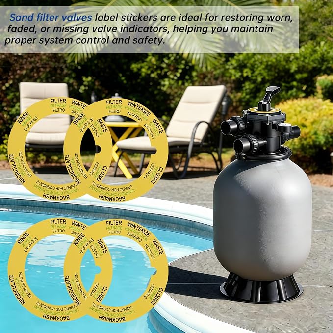 Pool Sand Filter Valve Label Sticker - Image 6