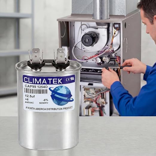 ClimaTek 12.5 MFD 370/440 Volt VAC Run Oval Capacitor CAP99-1254O - Image 4