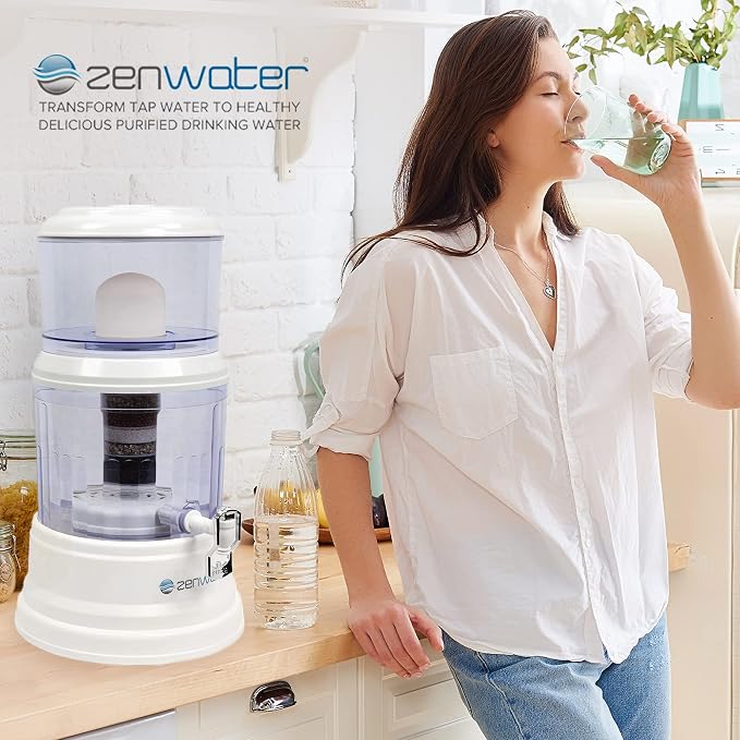 ZENWATER 4-Gallon Countertop Gravity Water Filter System - Image 8