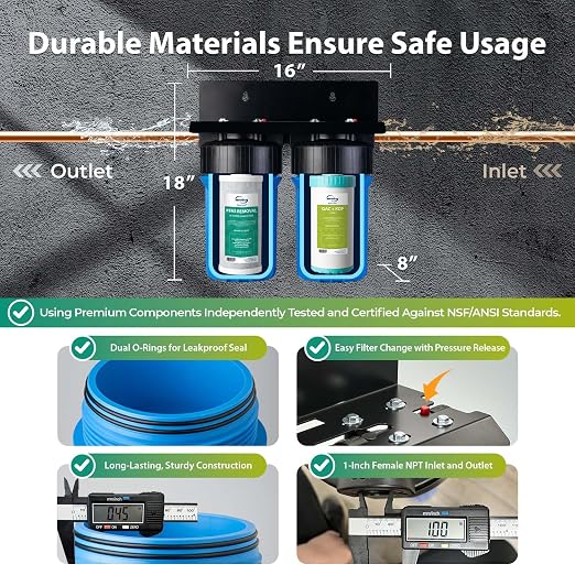 iSpring PFAS & Heavy Metals Whole House Water Filter System, SGS-Tested to - Image 5