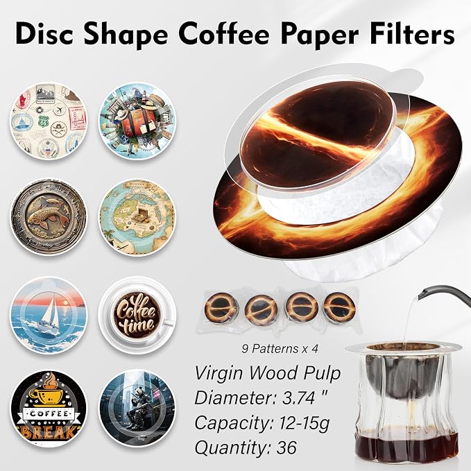 SUNYA Coffee Filters, with Wide Rim - Image 2