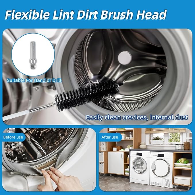 21 Feet Dryer Vent Cleaning Brush Kit, fireplaces, Ventilation ducts - Image 5