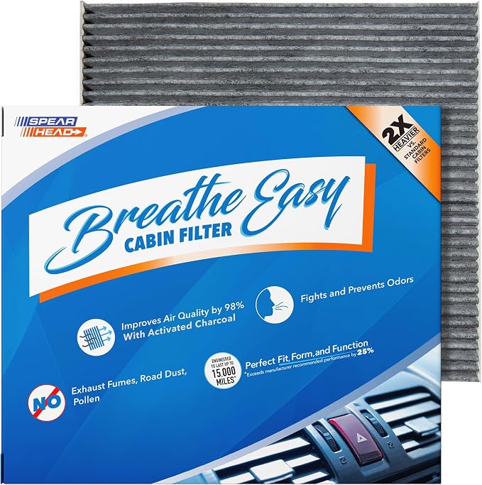 Spearhead Odor Defense Breathe Easy AC & Heater Cabin Filter | Fits 2007-12 by SPEARHEAD
