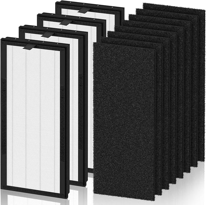 HEPA Replacement Filter for VEVA 8000 Elite Pro Series Air Purifier, 4 HEPA by isinlive