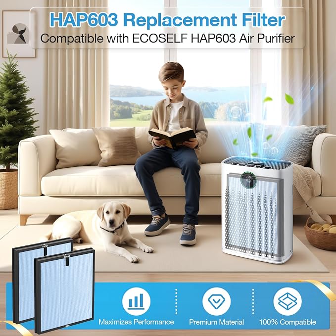 2 Pack HAP603 Replacement Filter Compatible - Image 2
