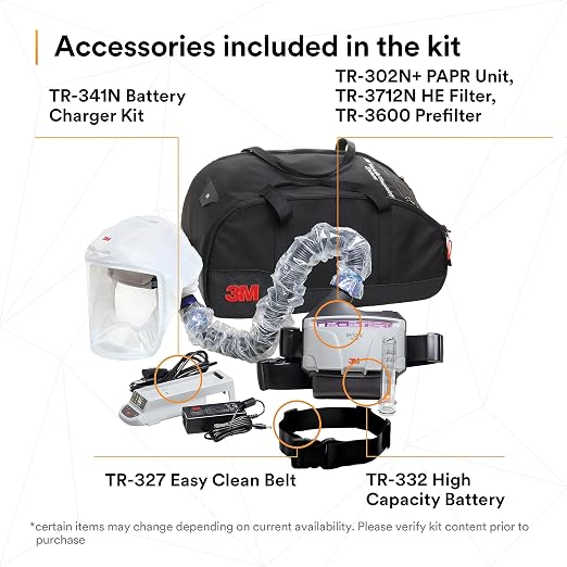 3M PAPR Respirator, Versaflo Powered Air Purifying Respirator Kit, TR-300N+ HKL - Image 6