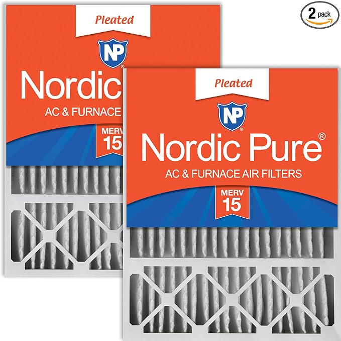 Nordic Pure 16x25x5 Honeywell/Lennox Replacement MERV 15 Air Filters 2 Pack by NordicPure
