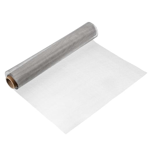 uxcell 20 Mesh 48" x 16" Woven Wire Mesh, 304 Stainless Steel Air Vent Filter by uxcell