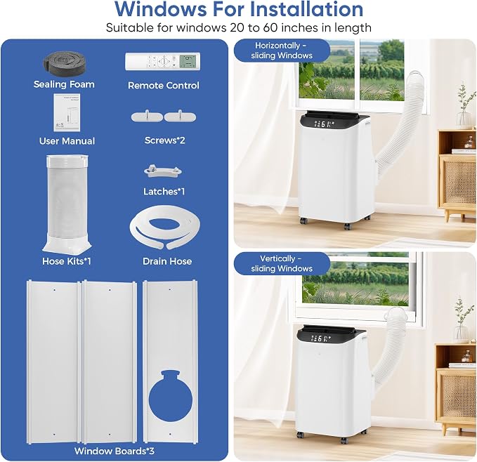 12000 BTU Portable Air Conditioners Cools Up to 500 Sq.Ft, Portable AC Unit - Image 8