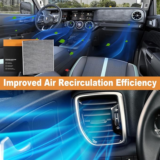 Cabin Air Filter with Activated Carbon Compatible with Acura ILX Honda - Image 2