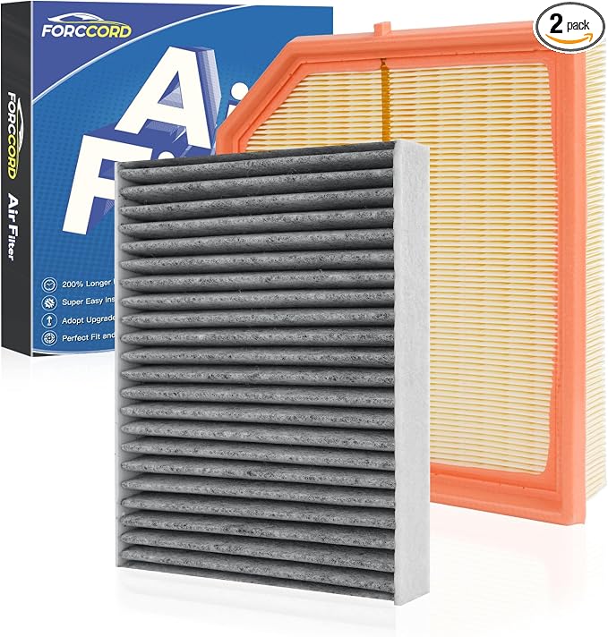 Cabin & Engine Air Filter Kit Fits by Forccord