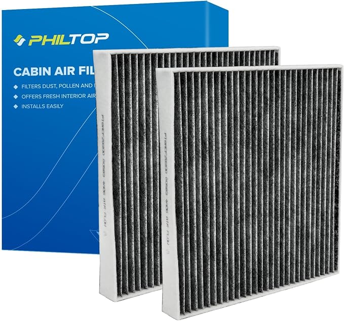PHILTOP HEPA Cabin Air Filter w/Activated Carbon, Compatible by PHILTOP