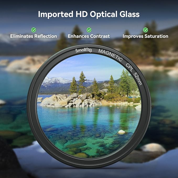 SmallRig 52mm Magnetic Circular Polarizers Filter, HD Optical Glass 28 Layer - Image 4