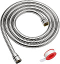 Shower Hose, 79 Inches Extra Long Stainless Steel Handheld Shower Head Hose with Brass Insert and Nut - Durable and Flexible(Brushed Nickel)