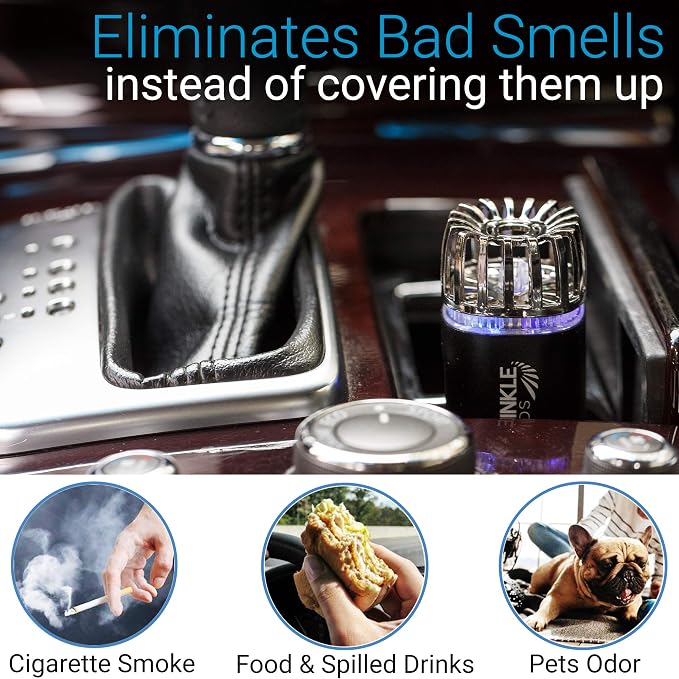 Car Air Purifier Ionizer - 12V Plug-in Ionic Anti-Microbial Car Deodorizer - - Image 2