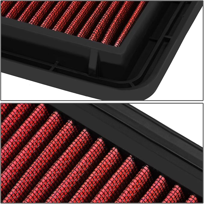 DNA Motoring AFPN-023-RD Clean Air Washable Drop In Panel Air Filter Enhance - Image 3