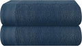 Cotton 2 Pack Oversized Bath Towel Set 28x55 inches, Large Bath Towels, Ultra Absorbant Compact Quickdry & Lightweight Towel, Ideal for Gym Travel Camp Pool - Mineral Blue