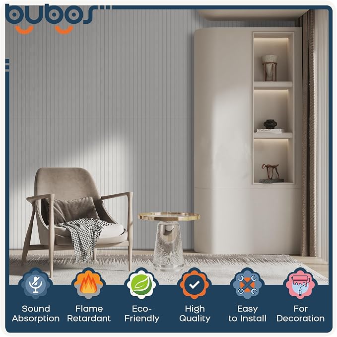 BUBOS Large Acoustic Panels, 6 Pack 48x12 Inch SoundProof Panels - Image 3