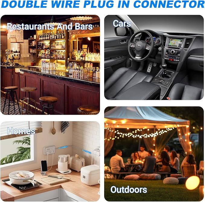 20PCS Double Wire Plug in Connector, Pluggable Low Voltage Wire Connector - Image 6