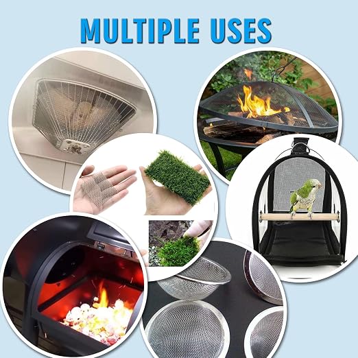 3PACK 20 Steel Mesh Screen 11”X11”, Woven Wire 304 - Image 3