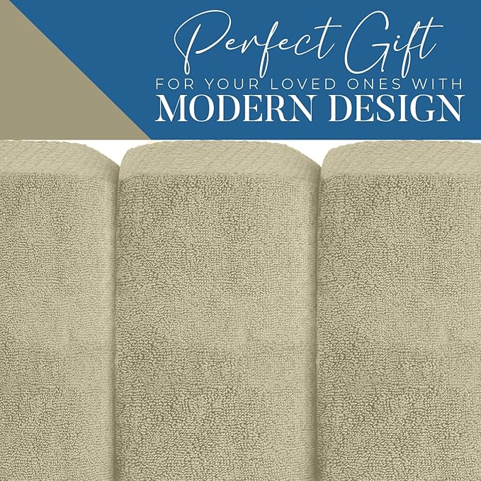 DAN RIVER Pack of 1 Bath Sheet 40x80 Inches, Extra Large Bath Towels, Luxury Quick Dry Cotton Towels - Beige