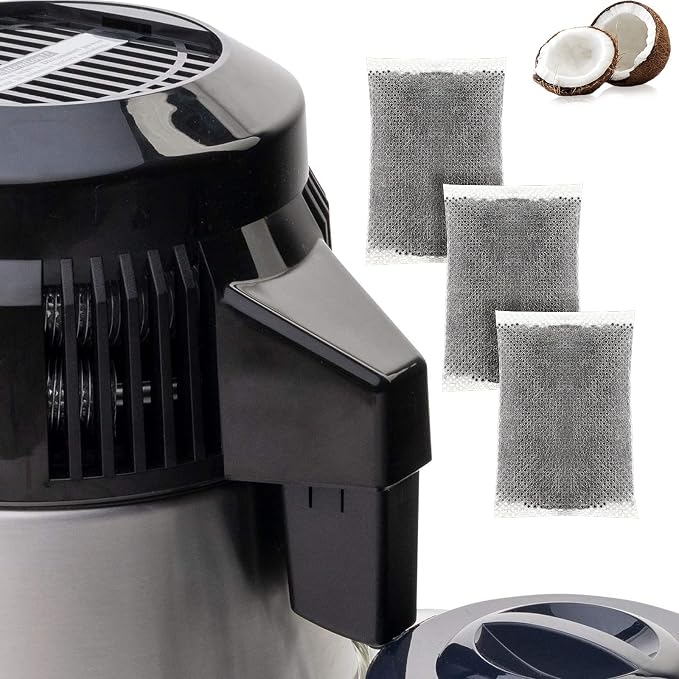 Weewooday 50 Pcs Activated Charcoal Distiller Water Filters, Coconut Shell - Image 7