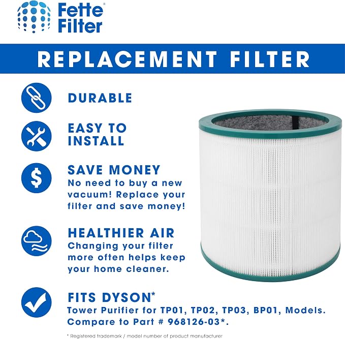 Fette Filter - 2 Pack of Air Purifier True Premium Grade Filters Compatible - Image 3