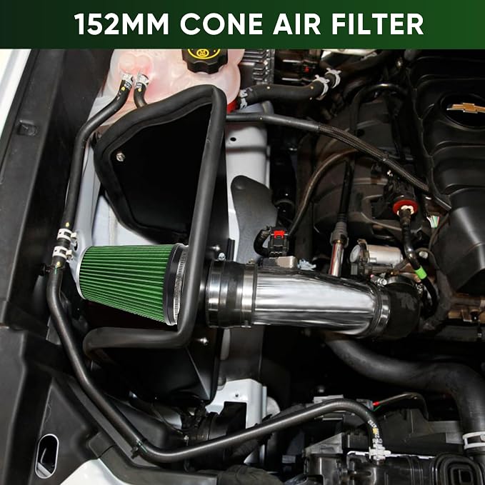 6" 152mm Cold Air Intake Filter Clamp-On Replacement High Flow Inlet Air Filter - Image 6