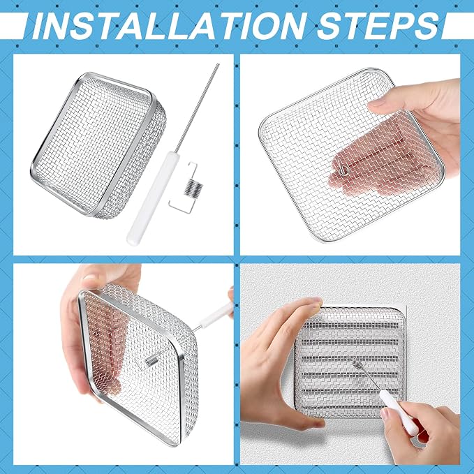 TOODOO 4 Pack RV Furnace Vent Cover, RV Flying Insect Screen - Image 5