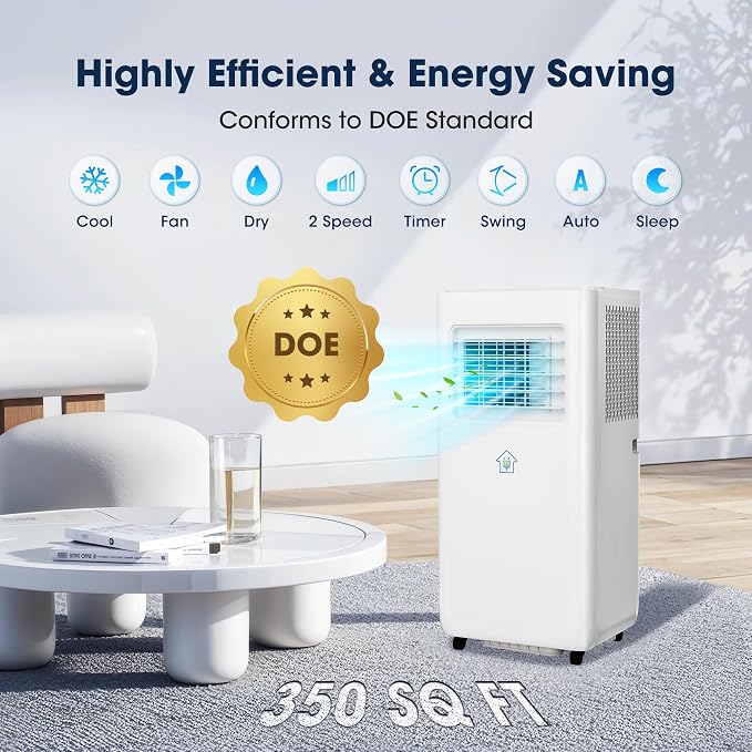 8000BTU Portable Air Conditioners Smart AC Unit - Image 2