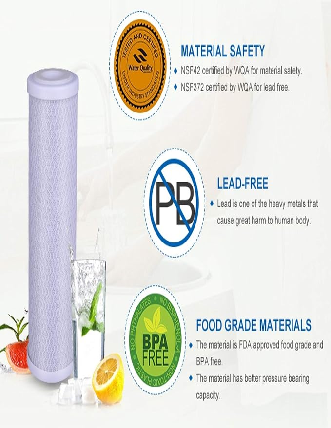 CFS UltraClean 10” x 2.5” Carbon Block Water Filter Cartridge, Compatible - Image 4