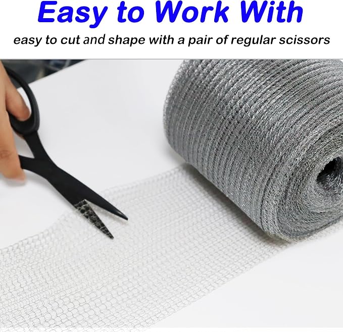 Wire Mesh for Mice Control 5 in X 36Ft, Hole Fill Fabric, Weep Holes Covers - Image 4