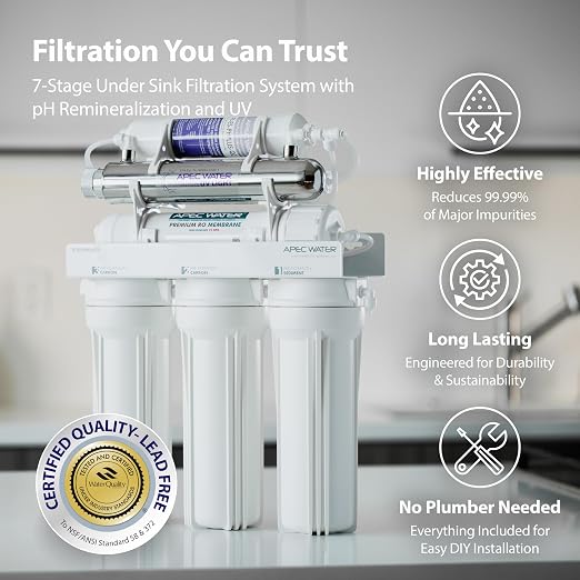 APEC Water System ROES-PHUV75 Essence Series Top Tier Alkaline Mineral pH+ and - Image 2